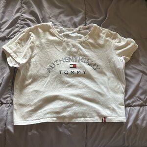 Tommy Hilfiger White Short Sleeve Tee Casual Cotton